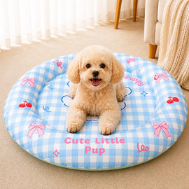 Round Pet Bed for Cats and Dogs