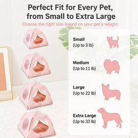 Indoor Cat & Dog Tent Bed with Removable Washable Cushion