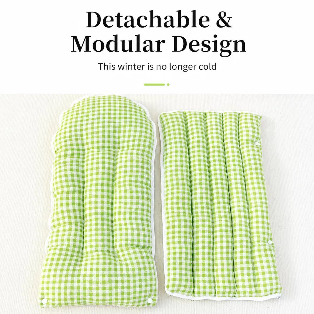 Semi-Enclosed Cat & Small Dog Bed with Removable Cover