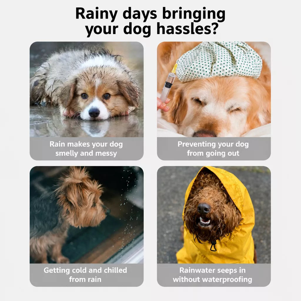 Full-Coverage Waterproof Raincoat for Medium to Large Dogs
