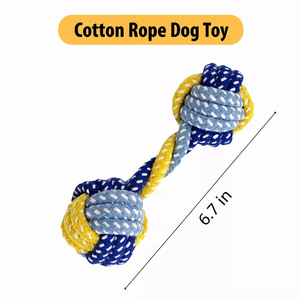 Rope Dog Tug Toy with Treat-Dispensing Ball for Medium and Large Dogs