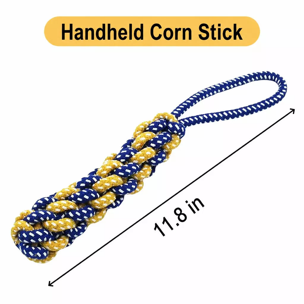 Rope Dog Tug Toy with Treat-Dispensing Ball for Medium and Large Dogs