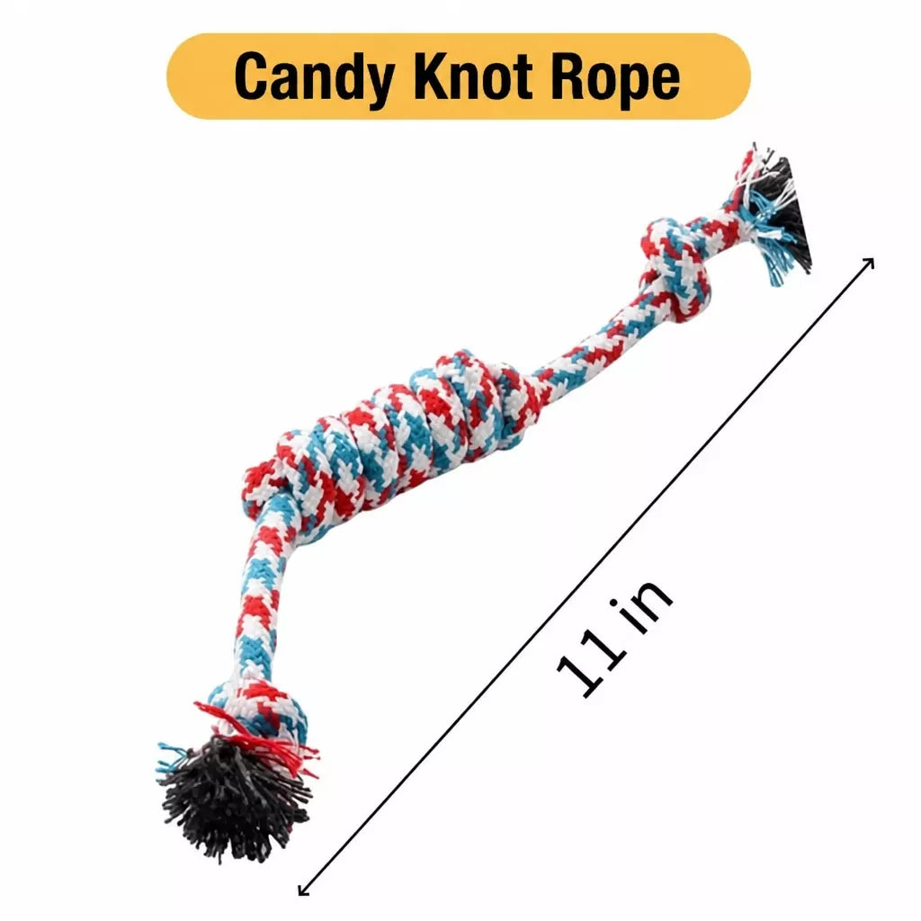 Rope Dog Tug Toy with Treat-Dispensing Ball for Medium and Large Dogs