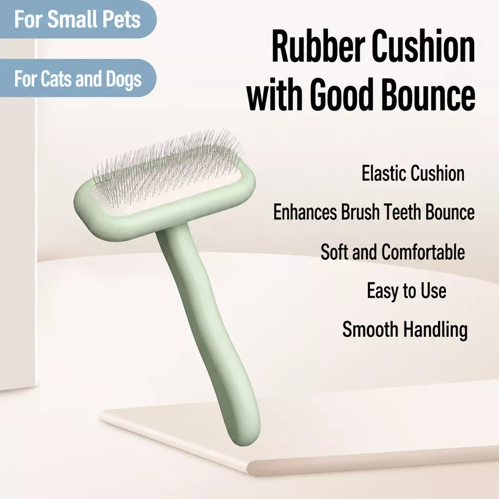 Stainless Steel Deshedding Pin Brush for Dogs and Cats