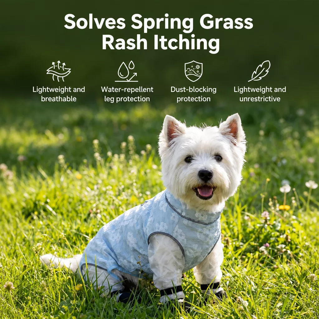 Lightweight Mesh Four-Leg Dog Coverall