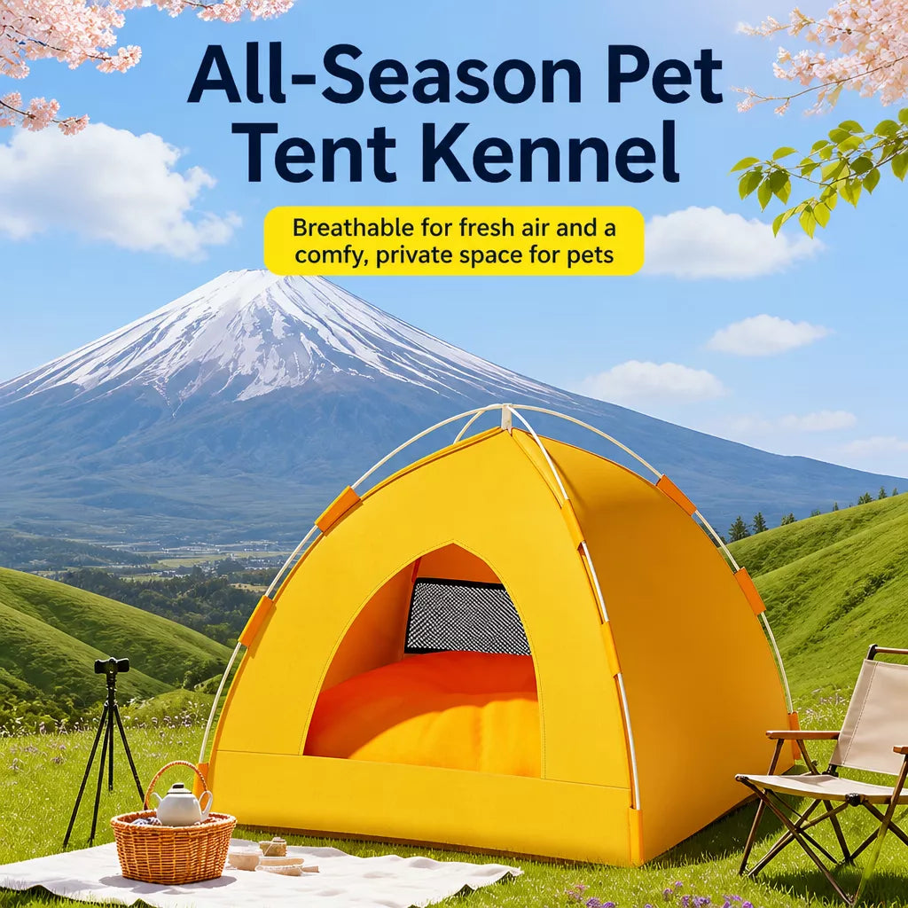 Washable Tent-Style Pet Bed for Cats and Small Dogs