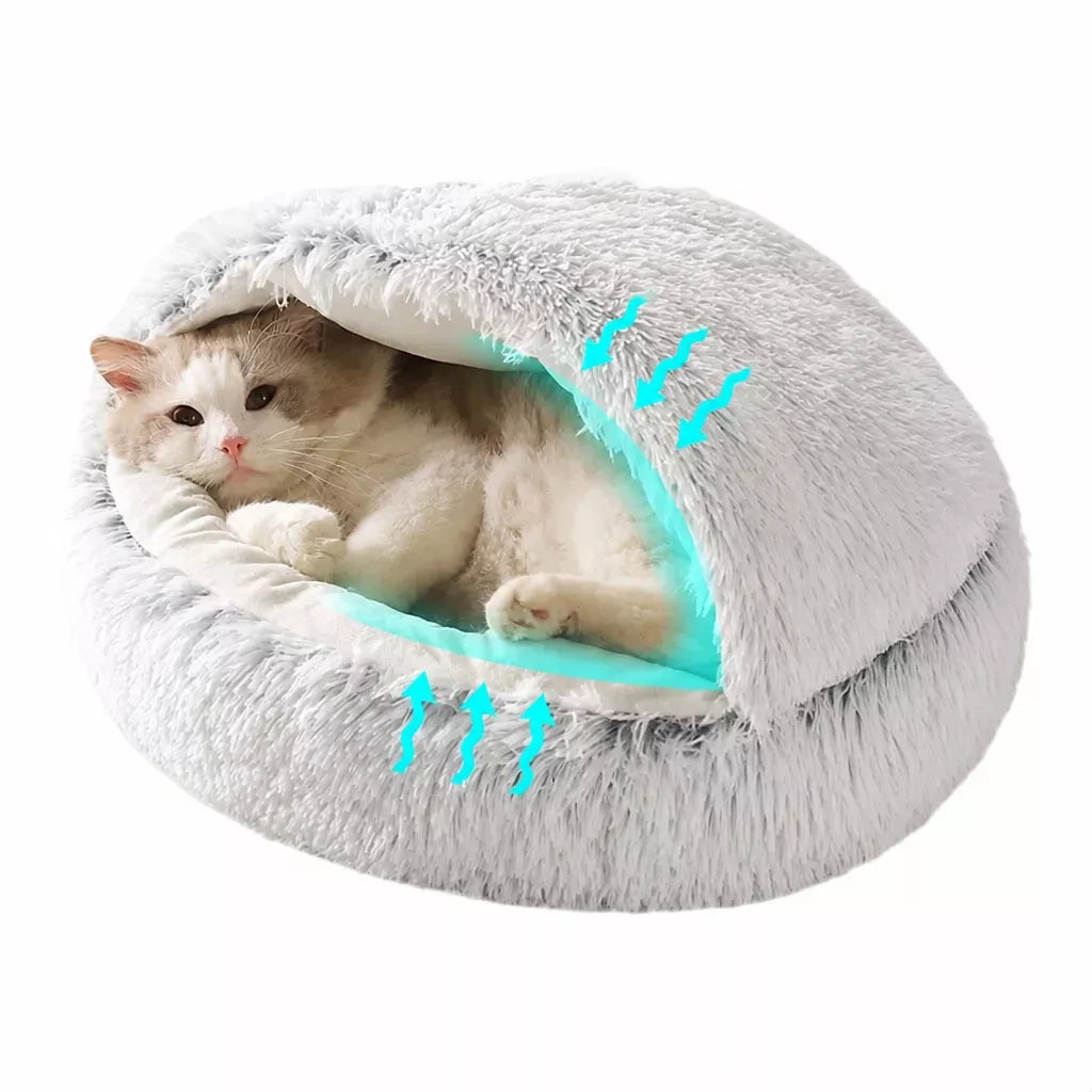 Plush Cat & Dog Bed