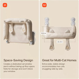 Cat Window Hammock Bed with Suction Cups