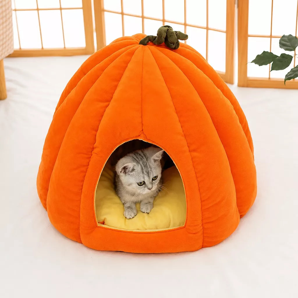 Enclosed Pet Bed for Cats and Small Dogs