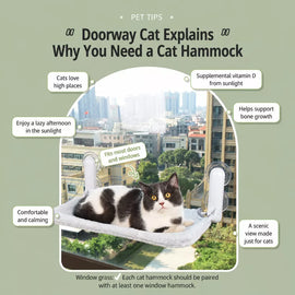 Cat Window Hammock with Suction Cups