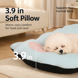 Flower-Shaped Bolster Pet Bed with Washable Base