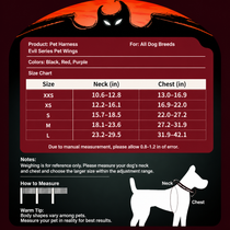Breathable Demon & Angel Wing Dog Harness with Optional Leash
