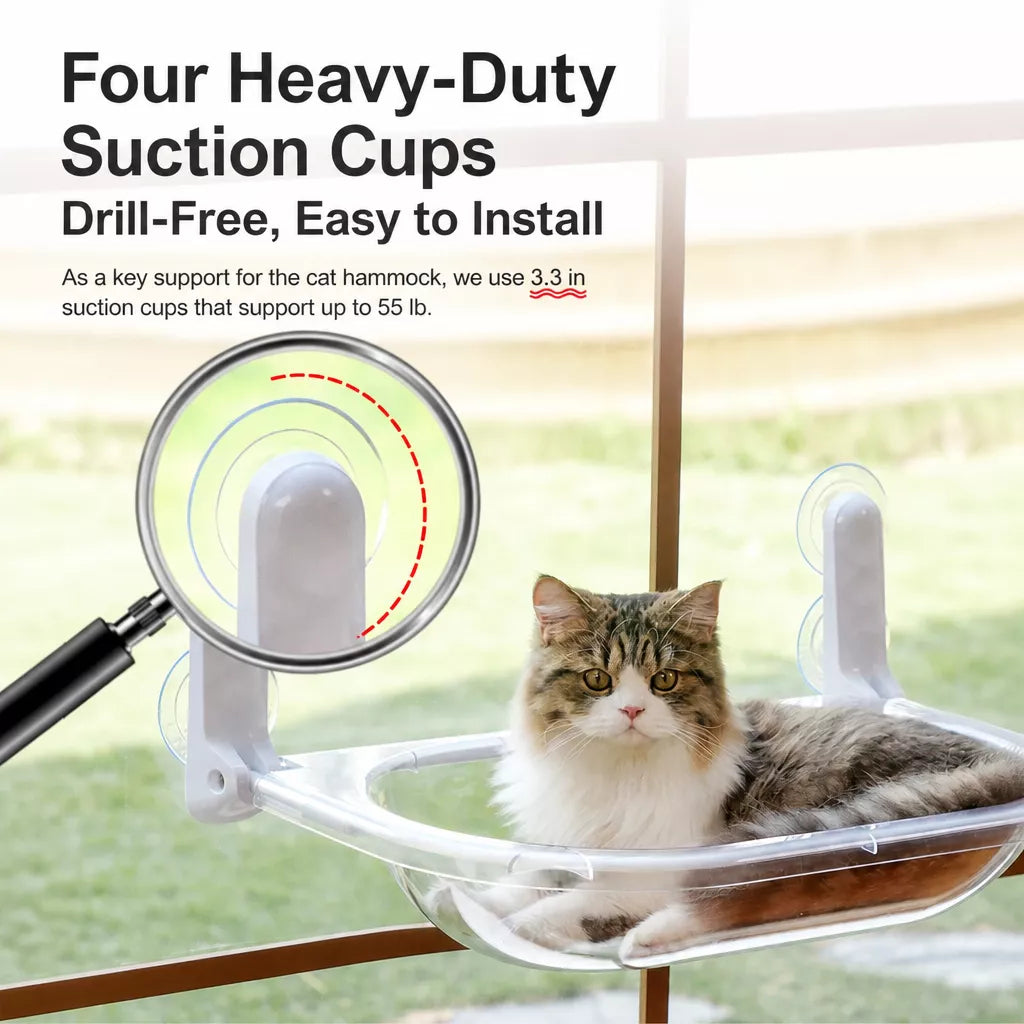 Transparent Foldable Cat Window Bed