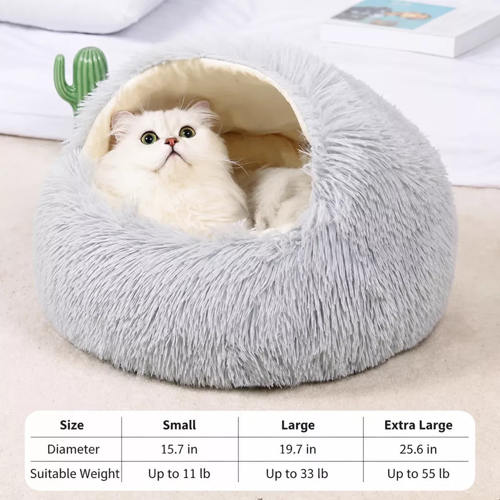 Plush Cat & Dog Bed