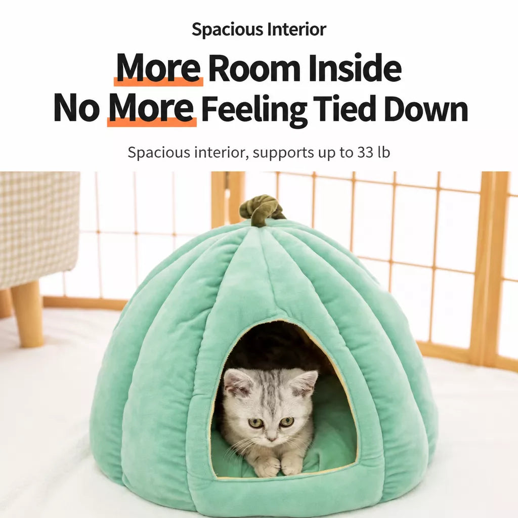 Enclosed Pet Bed for Cats and Small Dogs