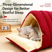 Semi-Enclosed Cat & Dog Bed with EPE Foam