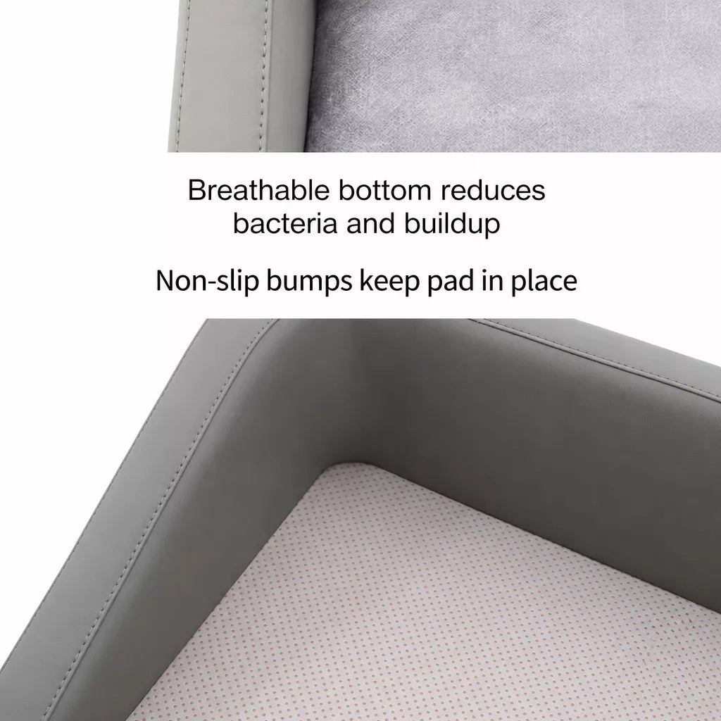Pet Sofa Bed with Headrest and Removable Cover