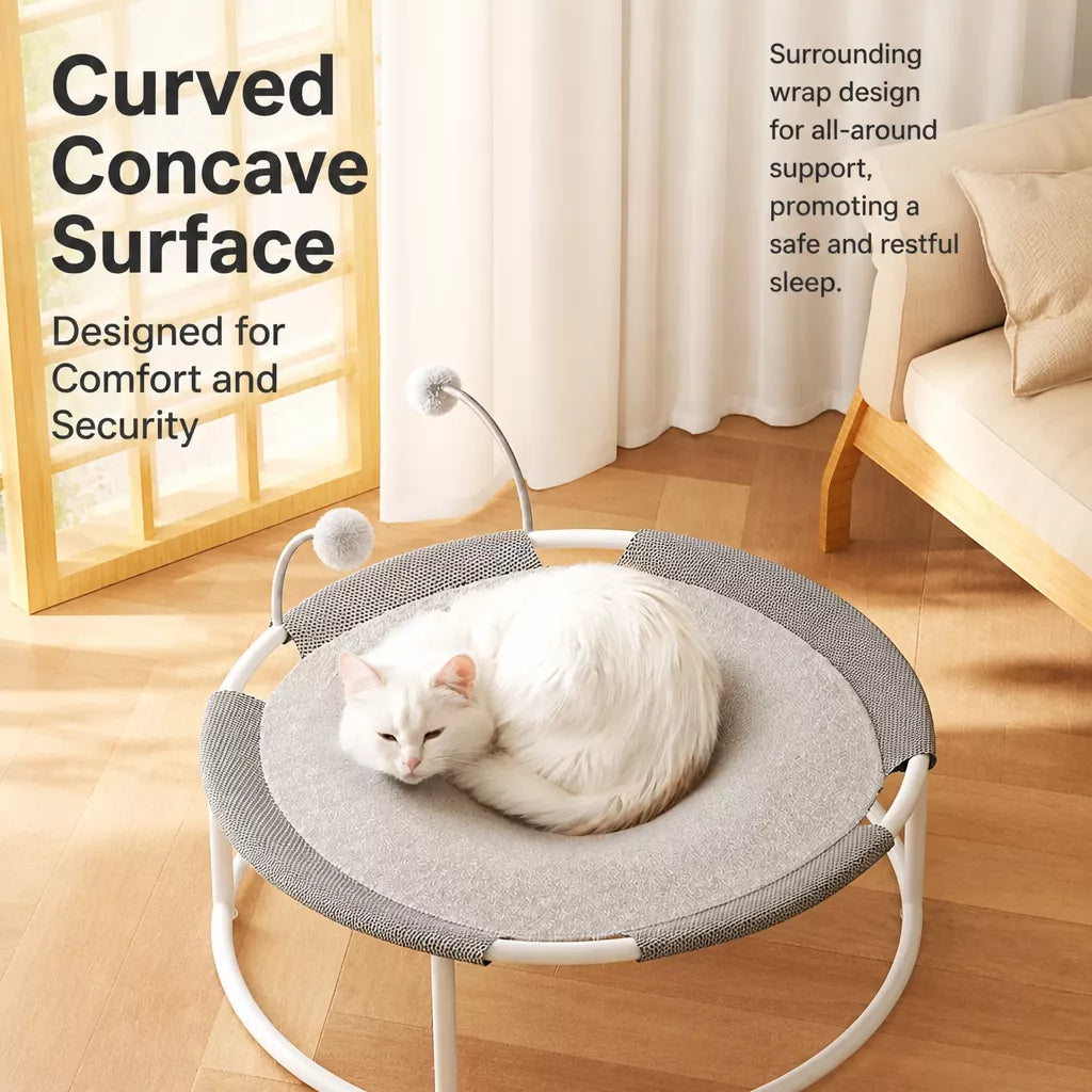 Cat Bed with Climbing Tower and Hammock