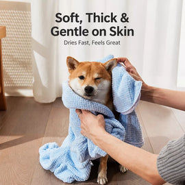 Quick-Dry Pet Bathrobe Towel for Dogs and Cats
