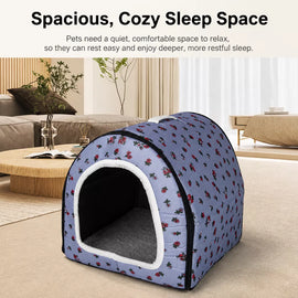 Waterproof Enclosed Dog & Cat Bed with Removable Cover