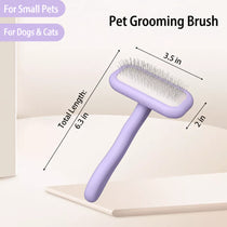 Stainless Steel Deshedding Pin Brush for Dogs and Cats