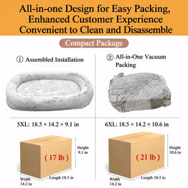 Extra-Large Washable Plush Pet Bed for Dogs and Cats
