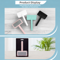 Pet Slicker & Pin Brush for Detangling and Coat Care