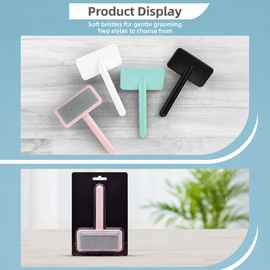 Pet Slicker & Pin Brush for Detangling and Coat Care