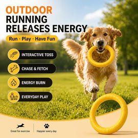 Silicone Ring Fetch and Tug Toy for Dogs