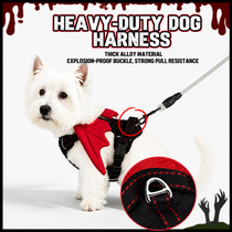 Breathable Demon & Angel Wing Dog Harness with Optional Leash