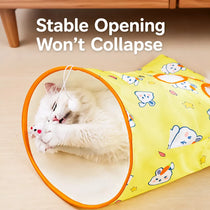 Crinkle Cat Tunnel Toy with Multiple Openings