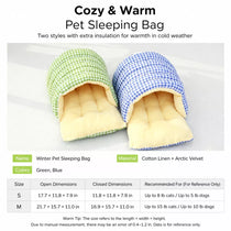 Semi-Enclosed Cat & Small Dog Bed with Removable Cover