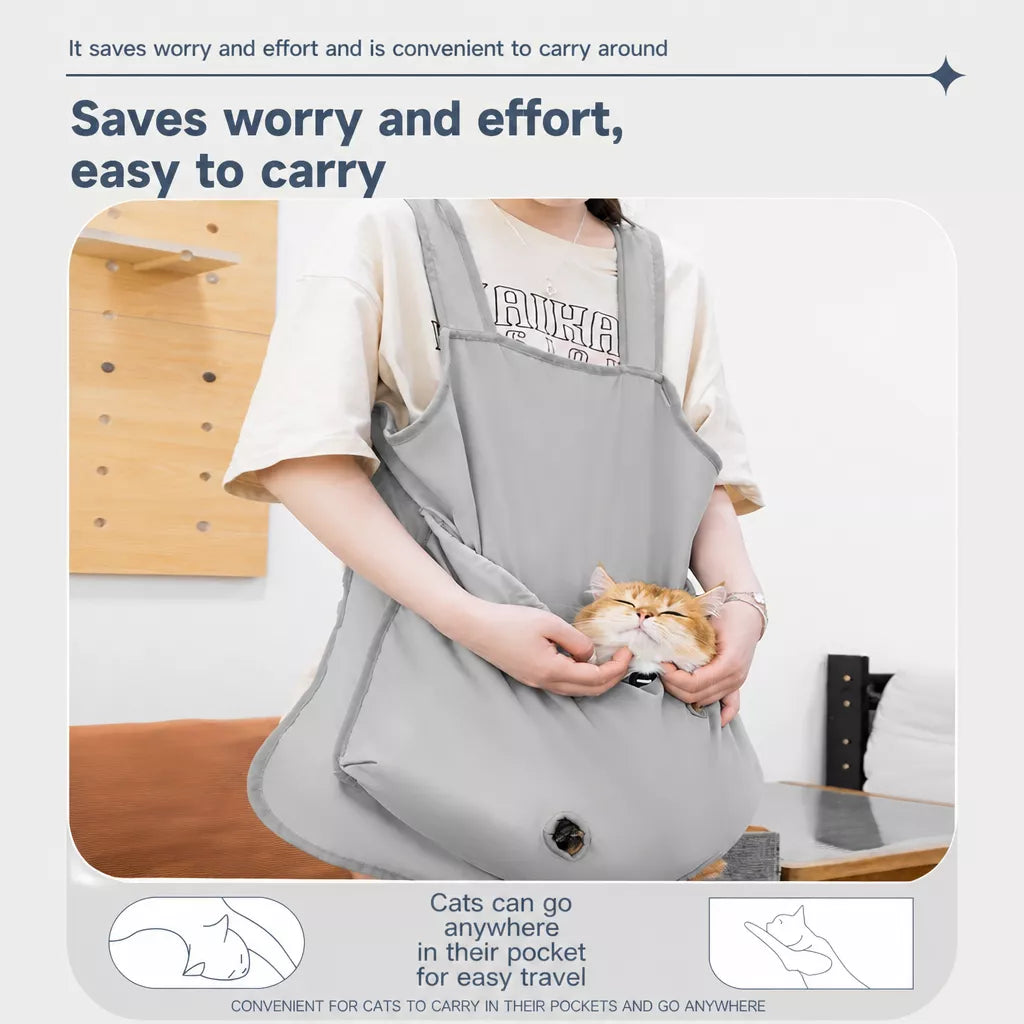 Cat Grooming Restraint Apron for Nail Trimming