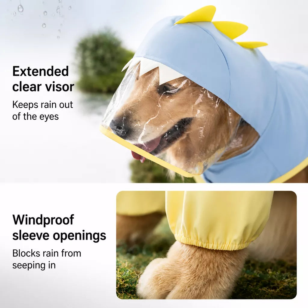 Full-Coverage Waterproof Raincoat for Medium to Large Dogs