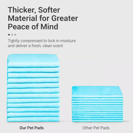 Thick Absorbent Pet Potty Training Pads for Dogs, Cats & Rabbits