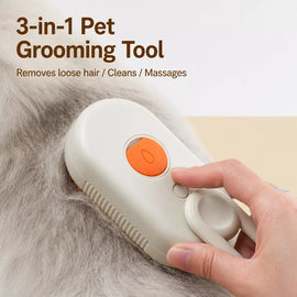 Rechargeable Spray Grooming Brush for Cats and Dogs