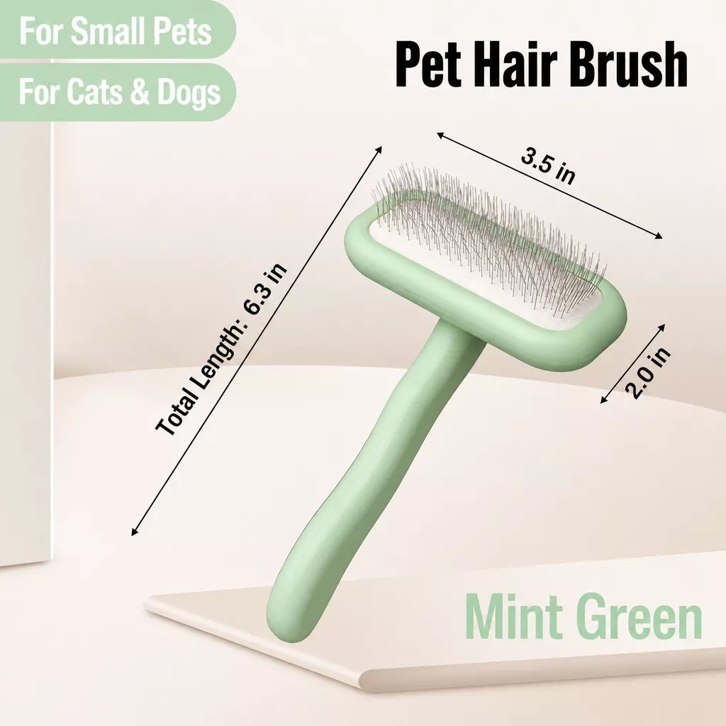 Stainless Steel Deshedding Pin Brush for Dogs and Cats