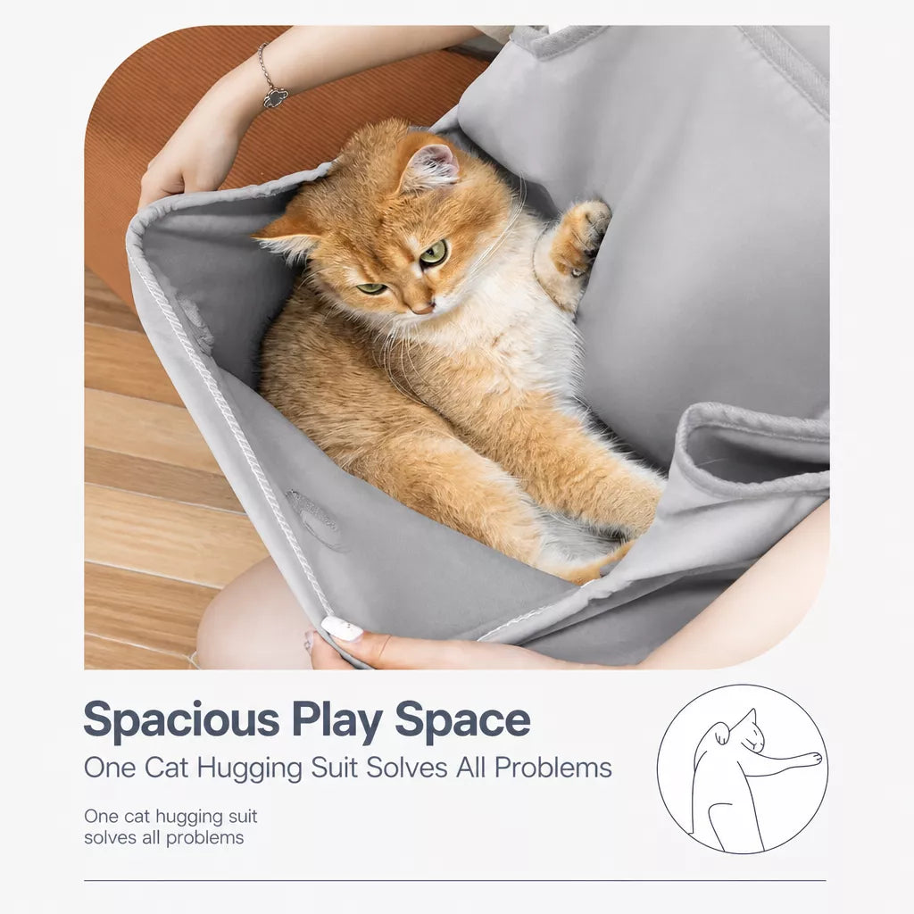 Cat Grooming Restraint Apron for Nail Trimming