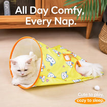 Crinkle Cat Tunnel Toy with Multiple Openings