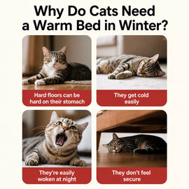 Semi-Enclosed Cat & Dog Bed with EPE Foam