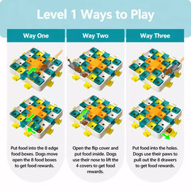 Interactive Dog Treat-Dispensing Puzzle Cube Toy