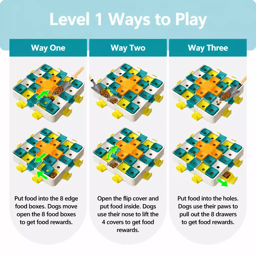 Interactive Dog Treat-Dispensing Puzzle Cube Toy
