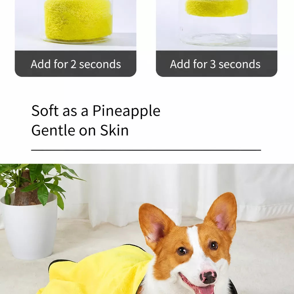 Absorbent Cotton Pet Bath Towel for Dogs and Cats