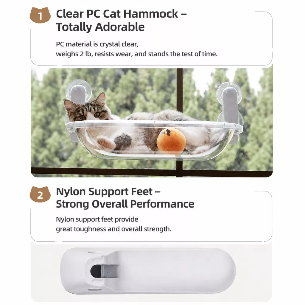 Transparent Foldable Cat Window Bed