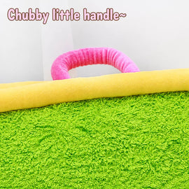 Color-Block Washable Plush Square Pet Bed for Dogs and Cats