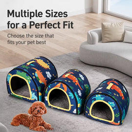 Waterproof Enclosed Dog & Cat Bed with Removable Cover