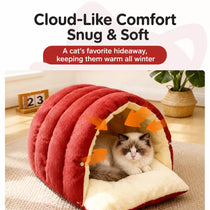 Semi-Enclosed Cat & Dog Bed with EPE Foam