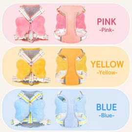 Bow Tie Vest-Style Dog Harness and Leash for Small Dogs