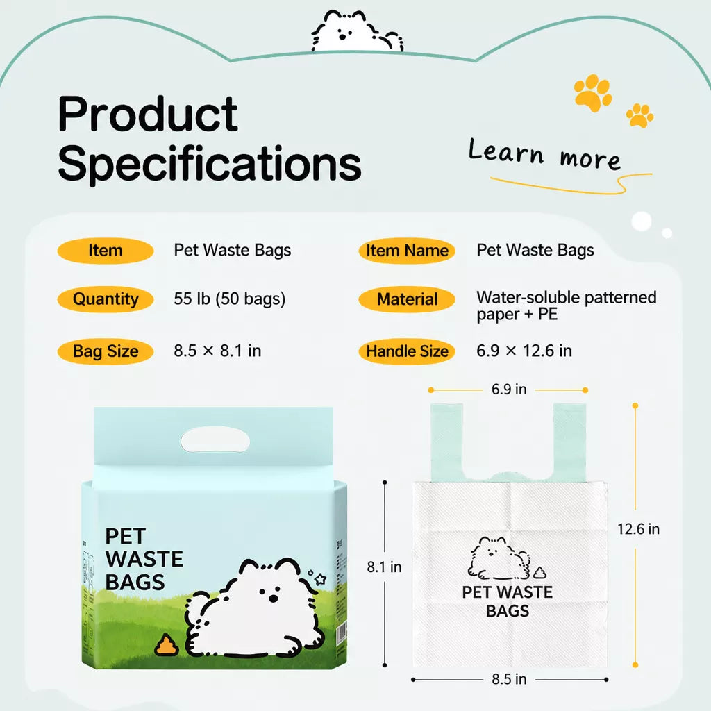 Thickened Double-Layer Dog Waste Bags for Walks