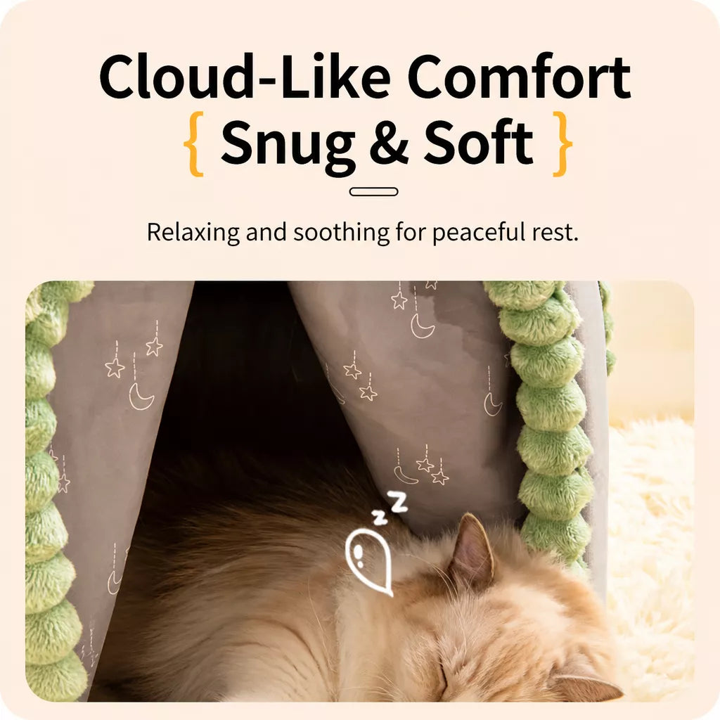 Enclosed Pet Bed for Dogs and Cats